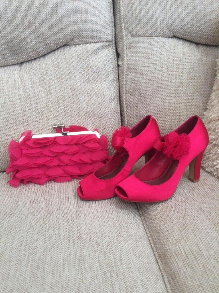 cerise shoes and bag